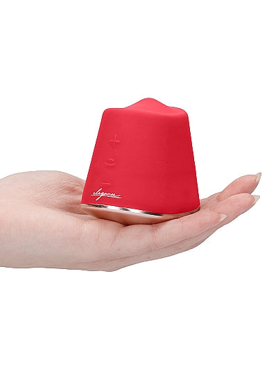 Elegance Dazzling Rotating & Vibrating Clitoral Stimulator Red