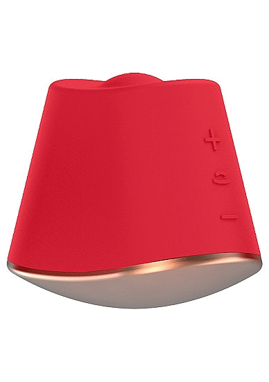 Elegance Dazzling Rotating & Vibrating Clitoral Stimulator Red