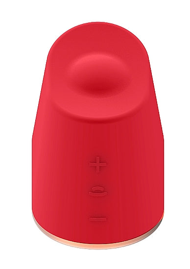 Elegance Dazzling Rotating & Vibrating Clitoral Stimulator Red