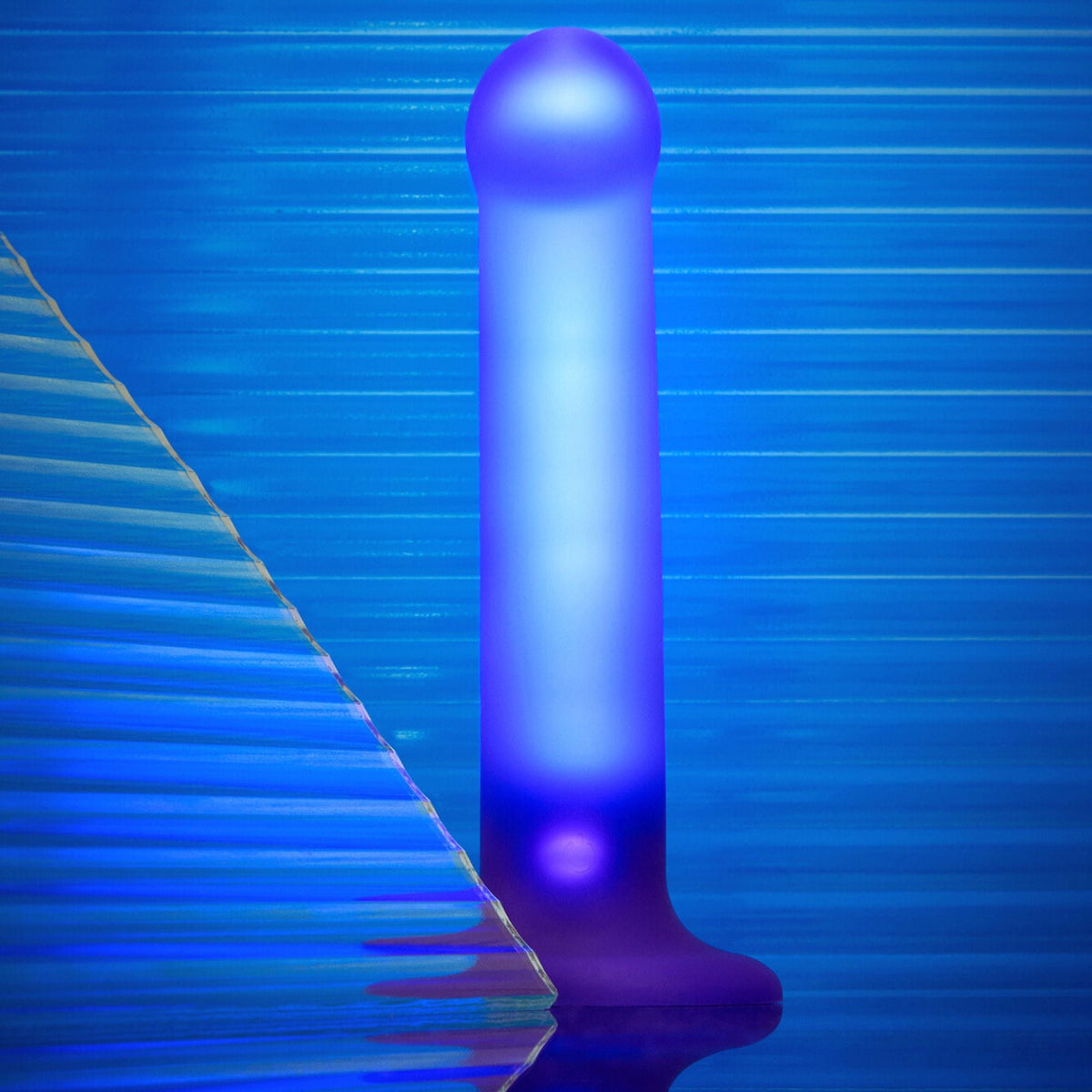GLOW-LED DILDO PURPLE - M
