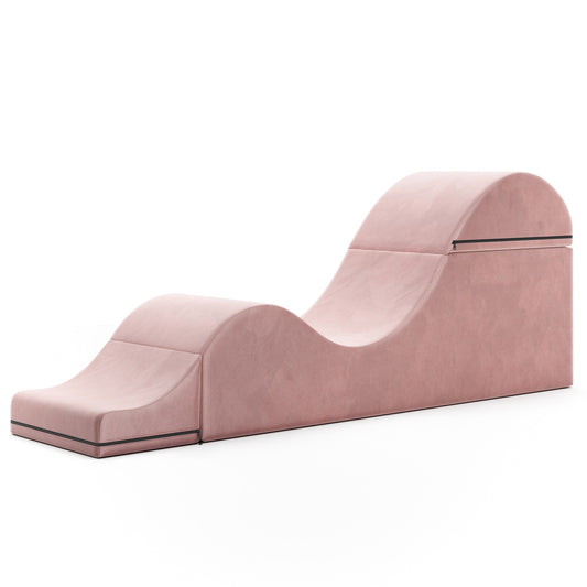 Aria Flip Chaise 18 Inch Wide - Convertible Sex Chair and Bed Bench, Rose