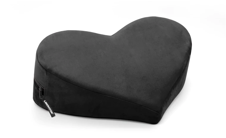 Heart Wedge Black Microvelvet