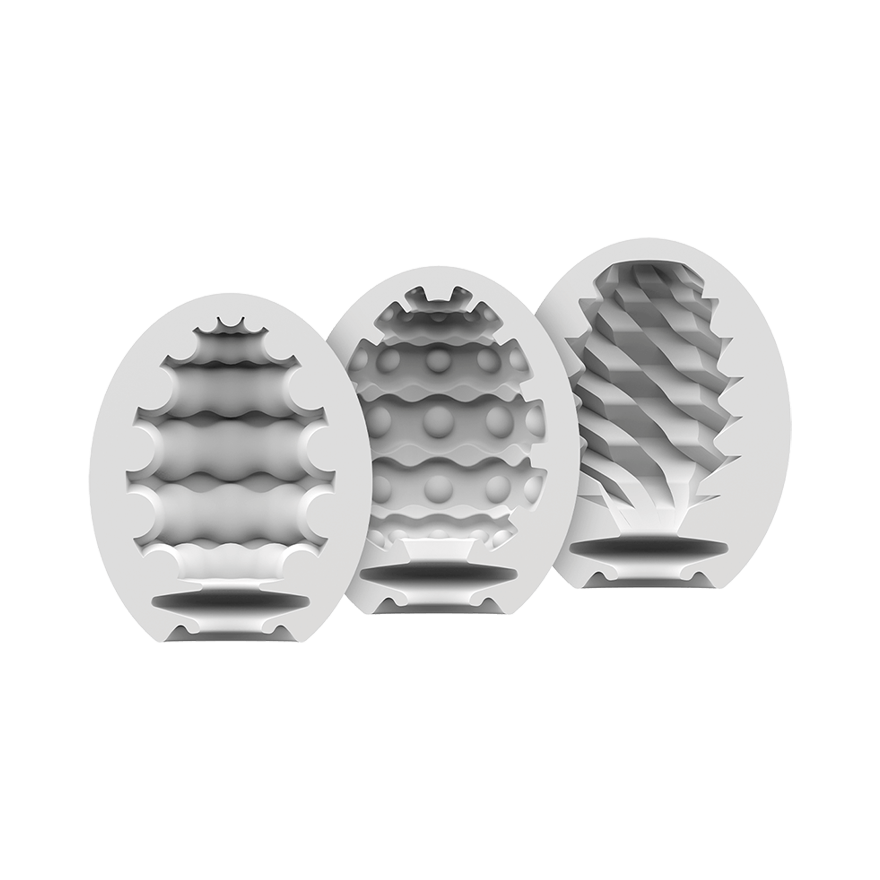 Masturbator Egg 3er Set (Riffle, Bubble, Fierce) Assorted